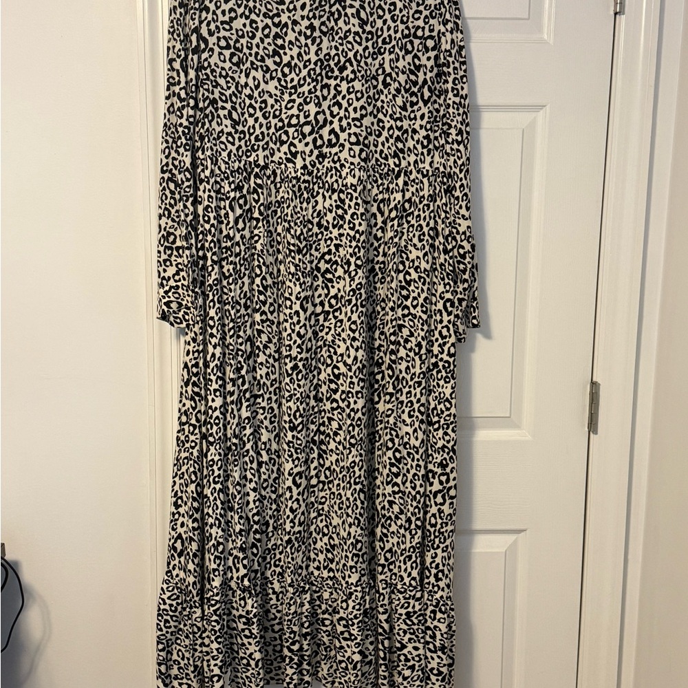 Anthropologie Leopard Print Maxi dress